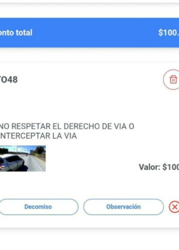 VMT impone multa de $100 a conductor por irrespetar el derecho de vía