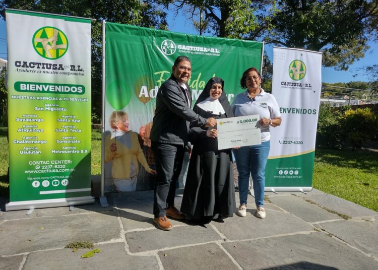 CACTIUSA entrega donativo a casa hogar de adultos mayores en el marco del Mes del Adulto Mayor