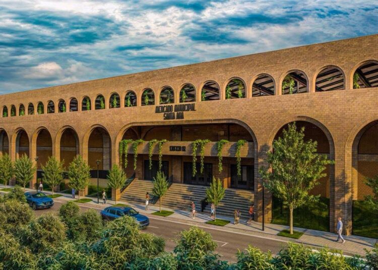 Nuevo diseño del mercado de Santa Ana Centro destaca modernidad