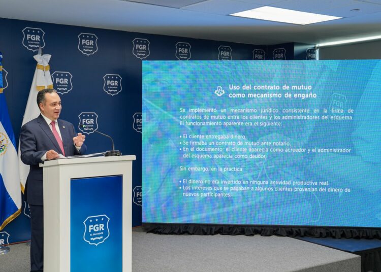 “Los nuevos inversionistas terminan pagando a los anteriores en este esquema» afirma el Fiscal General de la República