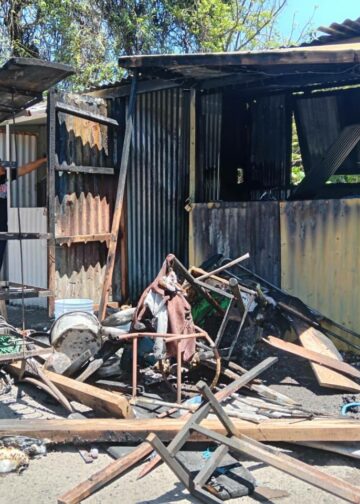 Incendio en chalet de comida provoca crisis nerviosa en seis personas en Cuscatancingo