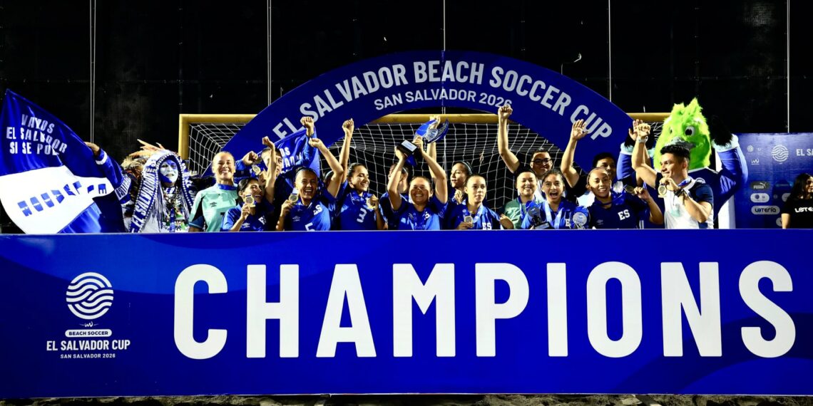 Equipo femenino de El Salvador logra el bicampeonato en el Beach Soccer Cup 2026