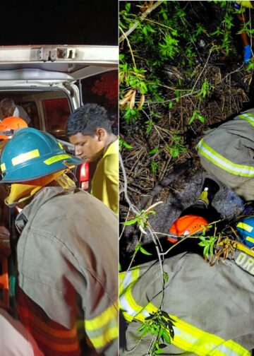 Conductor sobrevive tras caer con su vehículo desde bypass de Izalco
