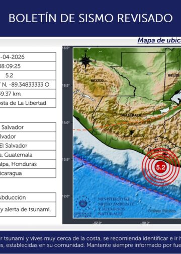 Sismo de magnitud 5.2 se registra frente a la costa de La Libertad con epicentro cercano a Playa San Diego