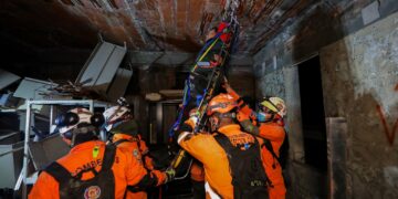 USAR El Salvador pone a prueba maniobras de alto nivel en rescate por estructuras colapsadas