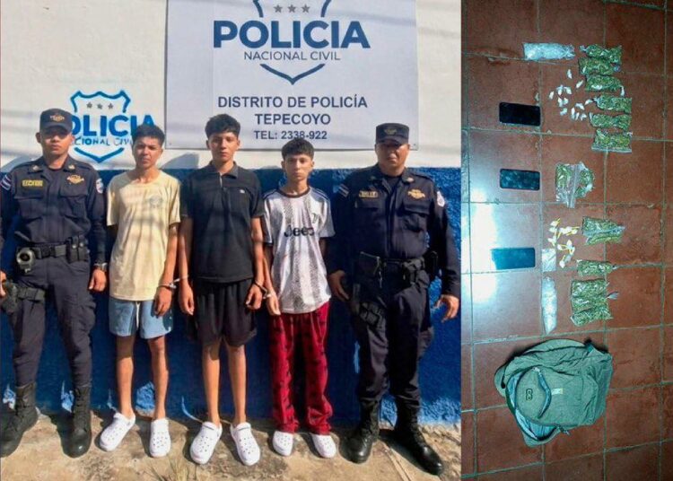 Capturan a tres sujetos con droga lista para la venta en La Libertad