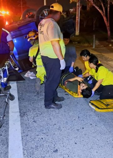 Un fallecido y un lesionado tras aparatosa volcadura sobre Carretera de Oro