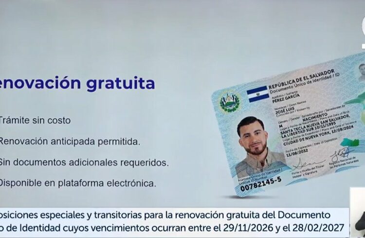 Asamblea Legislativa avala gratuidad en la renovación del DUI