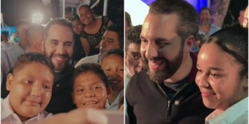 Muestras de aprecio al Presidente Bukele marcan jornada de inauguración de escuelas en Acajutla