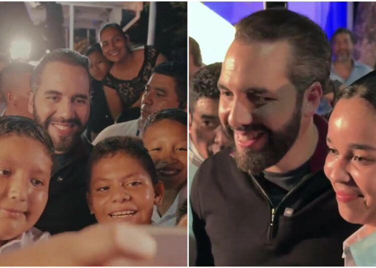 Muestras de aprecio al Presidente Bukele marcan jornada de inauguración de escuelas en Acajutla