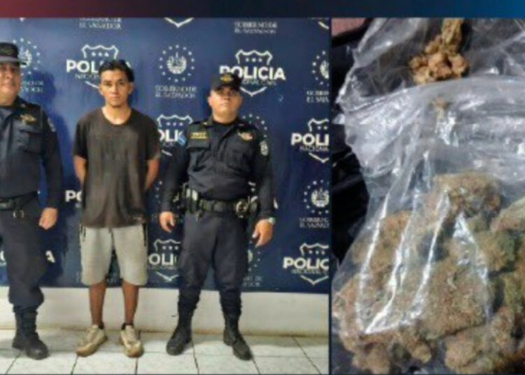 Capturan a hombre con marihuana durante registro policial en San Jorge, San Miguel Oeste