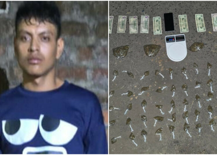 Capturan a joven con varias porciones de marihuana durante operativo en San Miguel Centro