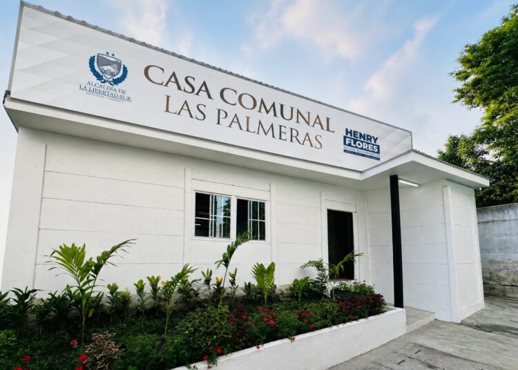 Alcaldía de La Libertad Sur inaugura casa comunal en Las Palmeras