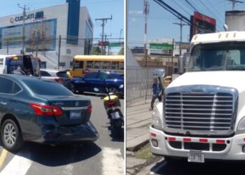 Rastra provoca accidente en el Salvador del Mundo y acumula más de $1,300 en multas
