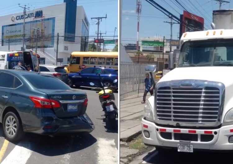 Rastra provoca accidente en el Salvador del Mundo y acumula más de $1,300 en multas