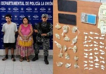 Madre e hijo capturados por posesión y tenencia de drogas