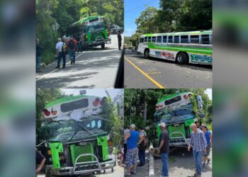 Conductor evita que autobús caiga a un barranco tras falla en los frenos