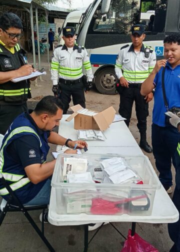 VMT realiza pruebas de alcoholemia y consumo de drogas a motoristas del transporte colectivo