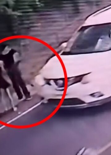 Cámara capta el momento en que motociclista atropella a varias personas en Cuscatancingo