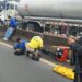 Dos heridos y daños materiales tras colisión de motociclistas en Nejapa