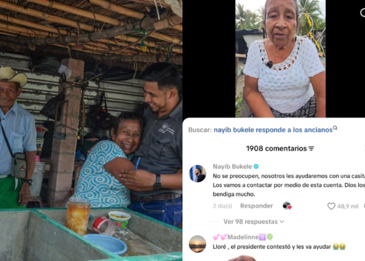 Presidente Nayib Bukele brindará vivienda a pareja de adultos mayores