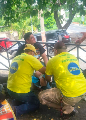 Motociclista lesionado tras accidente vial en Rosario de La Paz