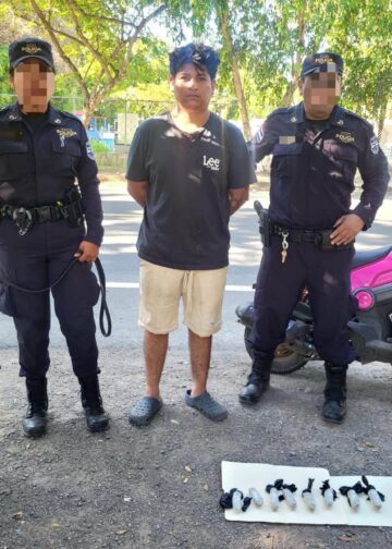 Capturan a sujeto con droga durante control vehicular tras intervención de binomio canino