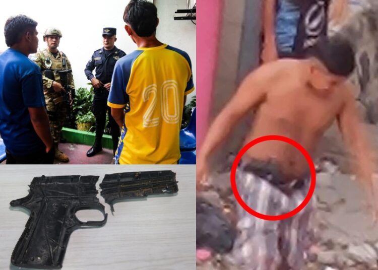 Denuncia en redes descubre arma de juguete seguridad en San Jacinto