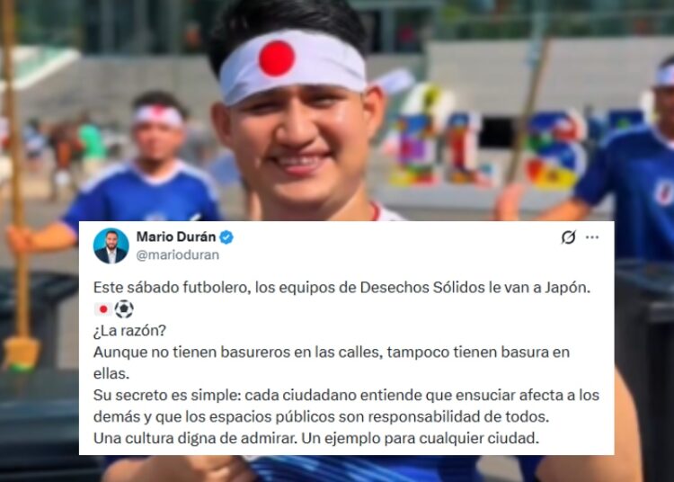 Alcalde Mario Durán llama a seguir el ejemplo de Japón en el cuidado de los espacios públicos