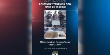 Capturan a hombre con marihuana y equipo para presunto tráfico de drogas en Tonacatepeque