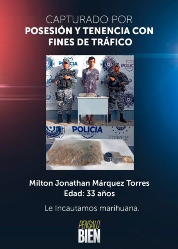 Capturan a hombre con marihuana y equipo para presunto tráfico de drogas en Tonacatepeque