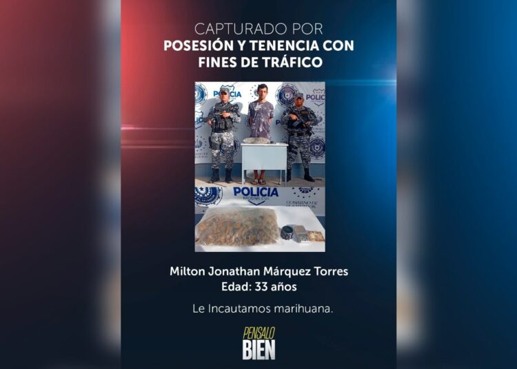Capturan a hombre con marihuana y equipo para presunto tráfico de drogas en Tonacatepeque