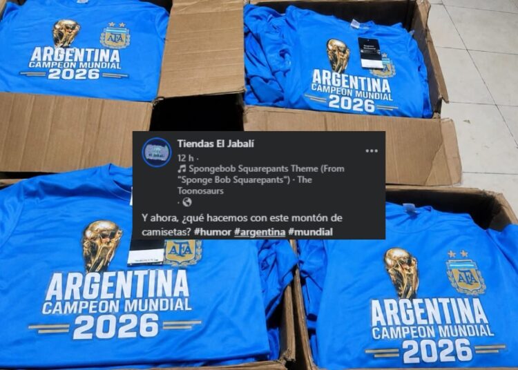 Camisetas que celebraban un título argentino se vuelven virales tras perder la final del Mundial