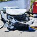 Tres personas resultan heridas tras choque con rastra en San Miguel