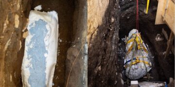 Encuentran osamentas prehispánicas durante excavación en Antiguo Cuscatlán
