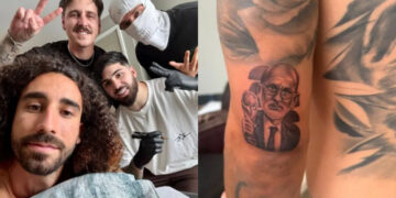 La promesa de Cucurella se hace realidad con un tatuaje dedicado a su entrenador