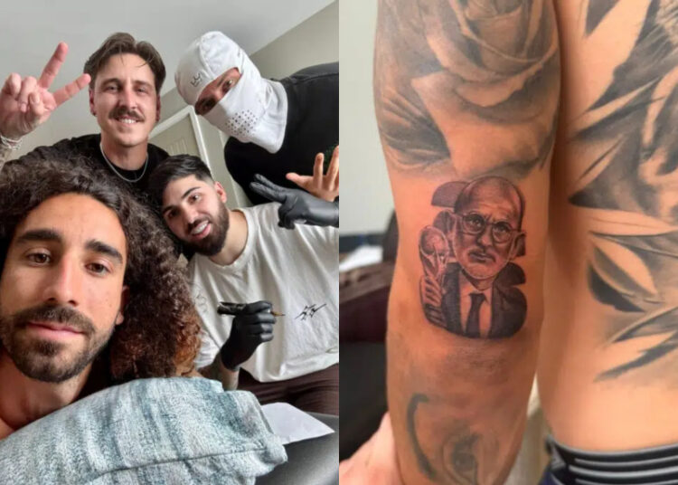 La promesa de Cucurella se hace realidad con un tatuaje dedicado a su entrenador