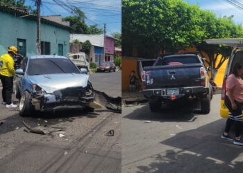 Colisión entre un vehículo 4×4 y un sedán deja cuatro lesionados en Zacatecoluca