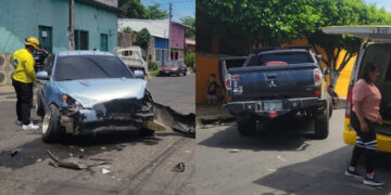 Colisión entre un vehículo 4×4 y un sedán deja cuatro lesionados en Zacatecoluca