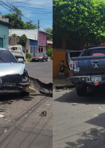 Colisión entre un vehículo 4×4 y un sedán deja cuatro lesionados en Zacatecoluca