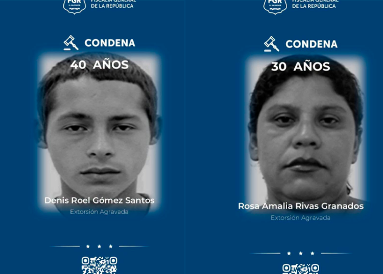 Hasta 40 años de prisión para pandillero de la MS y su colaboradora por extorsión