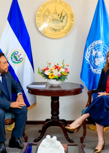Gobierno y UNOPS fortalecen cooperación para impulsar proyectos estratégicos en El Salvador