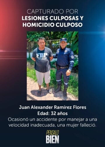 Él es responsable de provocar accidente donde murió una persona 