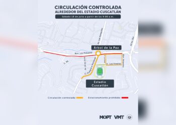 Circulación controlada en alrededores del estadio Cuscatlán por final de la Supercopa 2026