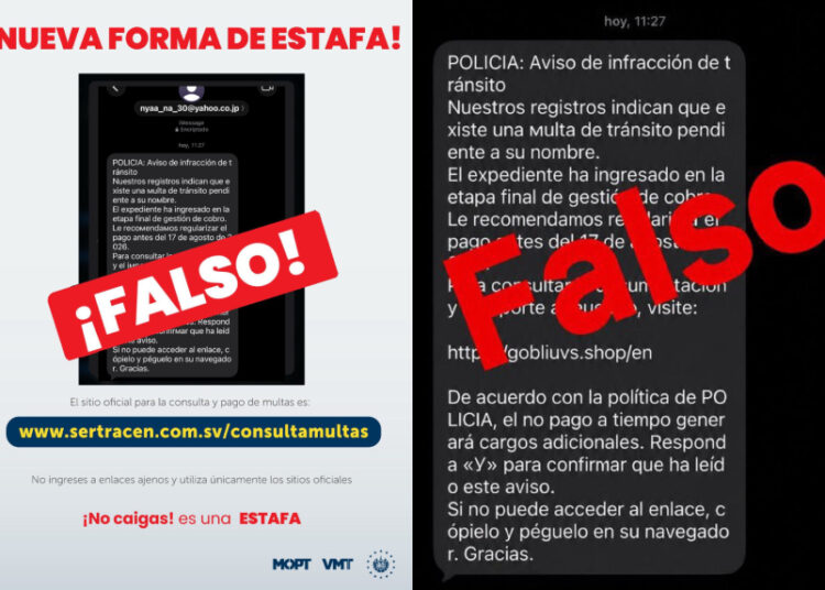 Alertan sobre nueva estafa mediante mensajes falsos de supuestas multas de tránsito