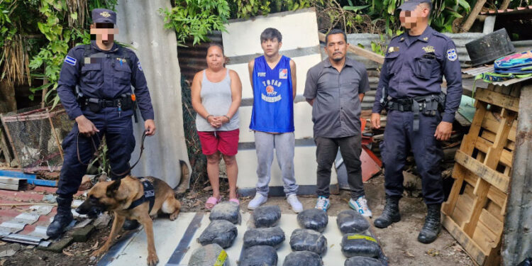 Tres personas son detenidas por tráfico ilícito tras allanamiento en San Salvador