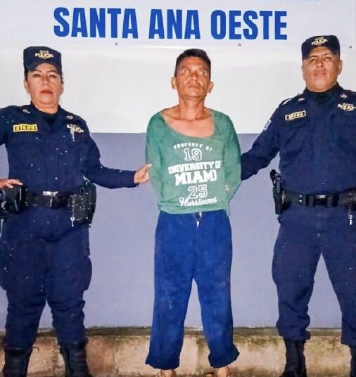 PNC capturó a hombre que golpeó a su mujer embarazada en Santa Ana