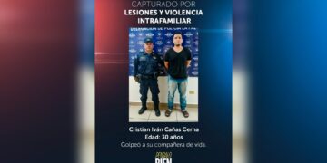 Capturan a sujeto que agarró a golpes a su compañera de vida