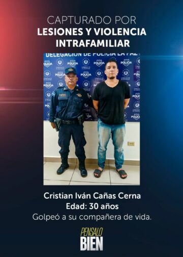 Capturan a sujeto que agarró a golpes a su compañera de vida