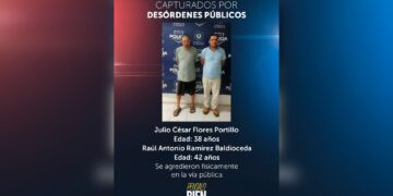 Capturan a sujetos por desórdenes públicos, informa la Policía 